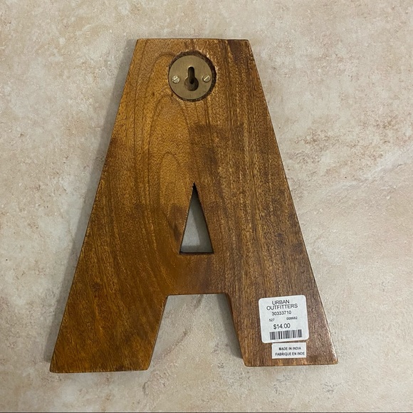 ❤️ NWT Urban Outfitters Wooden Letter “A” Sign - Picture 2 of 4